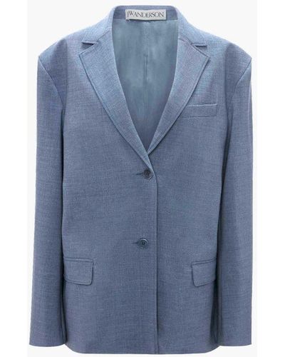JW Anderson Single-breasted Tailored Jacket - Blue