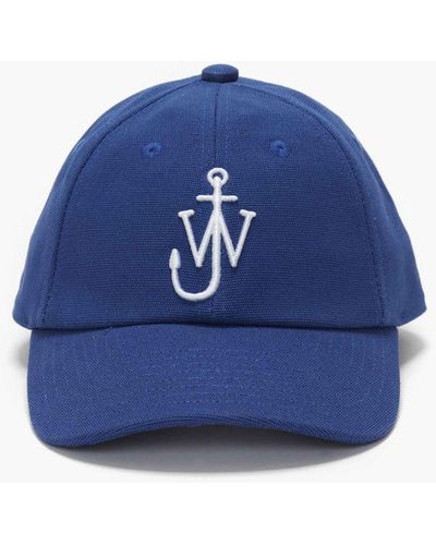 JW Anderson Baseball Cap With Anchor Logo - Blue
