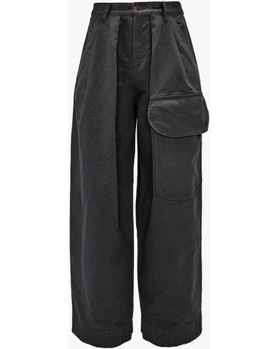 JW Anderson Cargo Pants With Oversized Pocket - Black