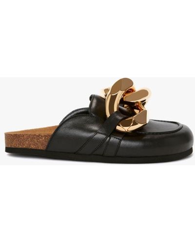 JW Anderson Chain Loafer Mules - Black