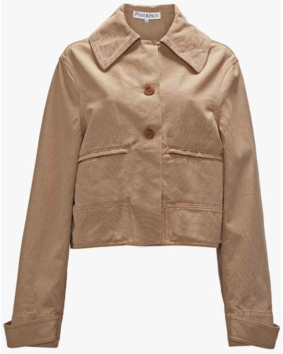 JW Anderson Cropped Workwear Jacket - Natural