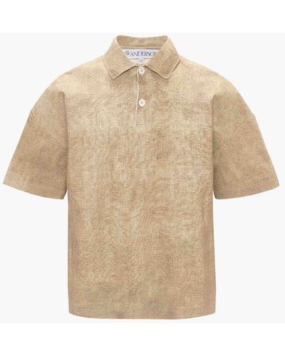 JW Anderson Leather Polo Shirt - Natural