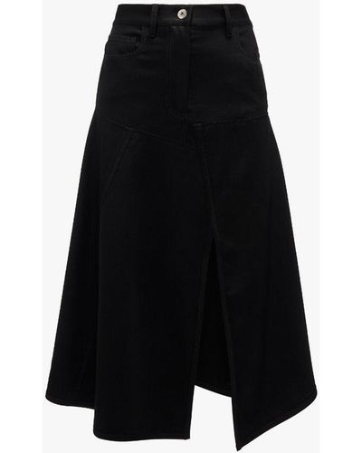 JW Anderson Patchwork A-line Skirt - Black