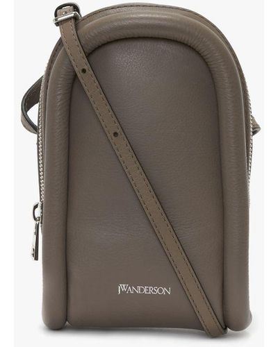 JW Anderson Bumper-pouch Leather Phone Pouch - Brown