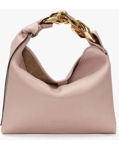 JW Anderson Small Chain Hobo - Leather Shoulder Bag - Pink