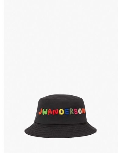 JW Anderson Bucket Hat With Logo - White