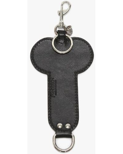 JW Anderson Leather Penis Keyring - White