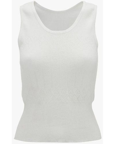 JW Anderson Pointelle Tank Top - White