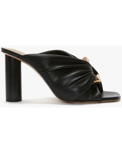 JW Anderson Corner Leather Mules - Black