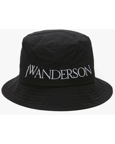 JW Anderson Bucket Hat With Logo - Black