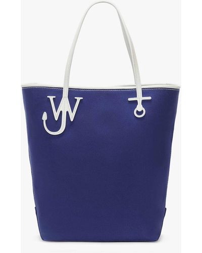 JW Anderson Tall Anchor Tote - Canvas Tote Bag - Blue