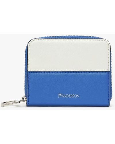 JW Anderson Leather Coin Wallet With Jwa Puller - Blue