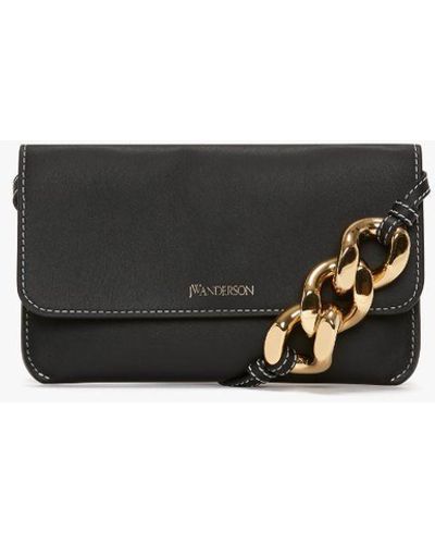 JW Anderson Leather Phone Chain Pouch - White