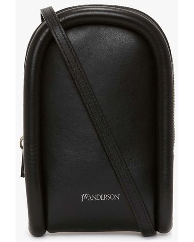 JW Anderson Bumper-pouch Leather Phone Pouch - Black