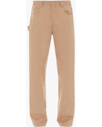 JW Anderson Straight-leg Chino Pants - Natural