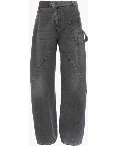 JW Anderson Twisted Workwear Denim Jeans - Black