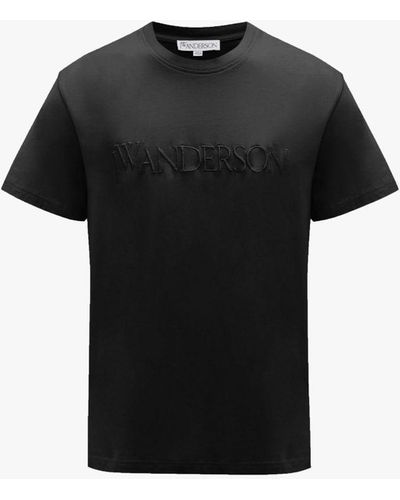 JW Anderson T-shirt With Logo Embroidery - Black