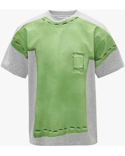JW Anderson Clay Trompe L'oeil Printed T-shirt - Green