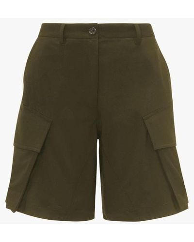 JW Anderson Tailored Cargo Shorts - Green