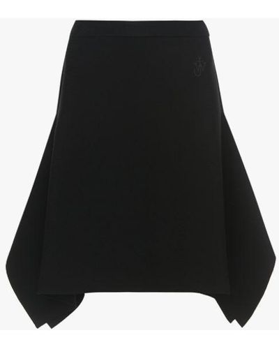 JW Anderson Square Hem Skirt - Black