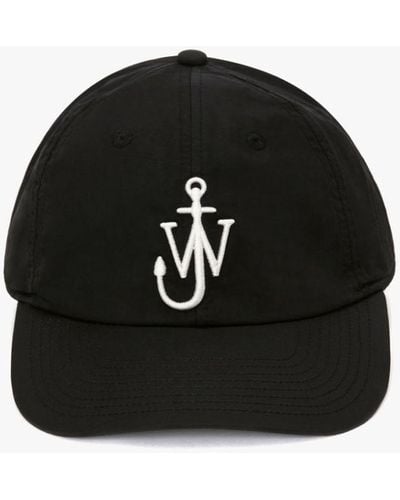 JW Anderson Baseball Cap With Anchor Logo - Black
