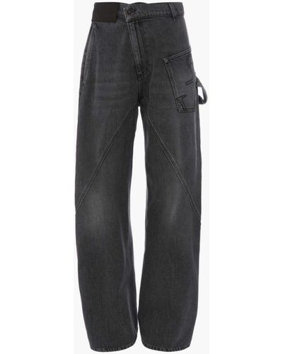 JW Anderson Twisted Workwear Denim Jeans - Black