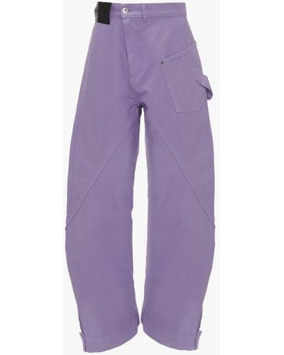 JW Anderson Twisted Workwear Trousers - Purple