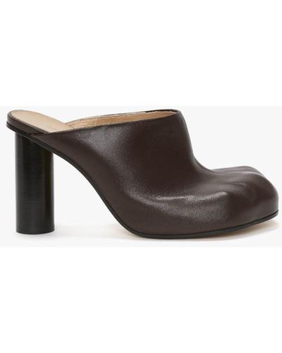 JW Anderson Paw Leather Mules - Brown