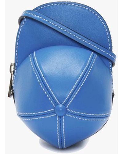 JW Anderson Mini Cap Bag - Leather Crossbody Bag - Blue