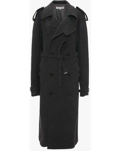 JW Anderson Wool Trench Coat - Black