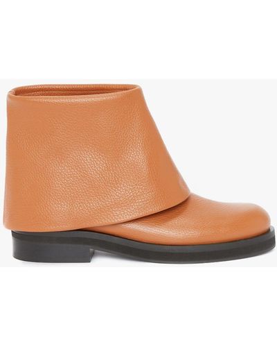 JW Anderson Women's Low Foldover Boot - Brown