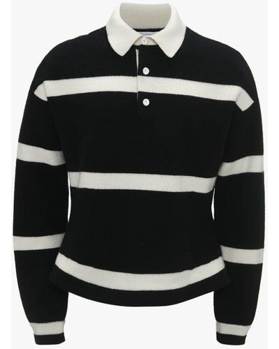 JW Anderson Structured Polo Top - Black