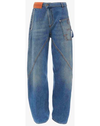 JW Anderson Twisted Workwear Denim Jeans - Blue