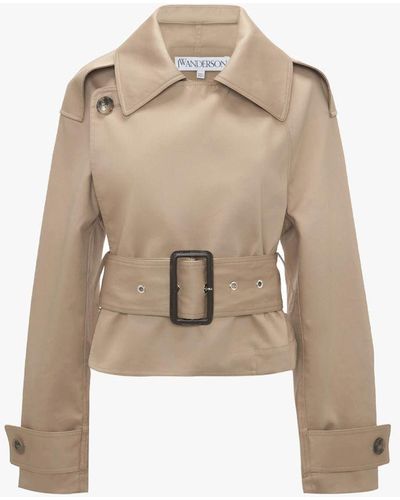 JW Anderson Cropped Trench Jacket - Natural