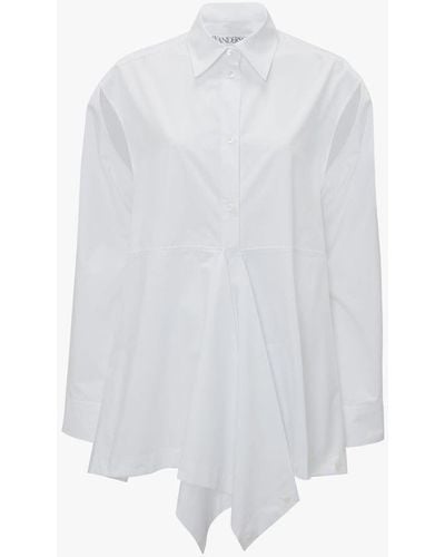 JW Anderson Peplum Drape Shirt - White