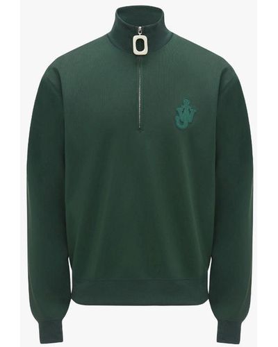 JW Anderson Half Zip Track Top - Green