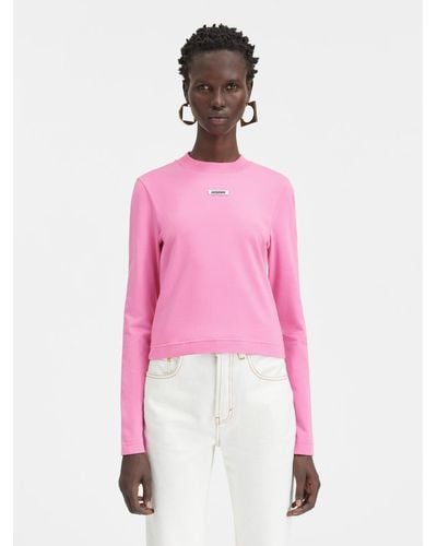 Jacquemus Le T-Shirt Gros Grain Manches Longues - Pink