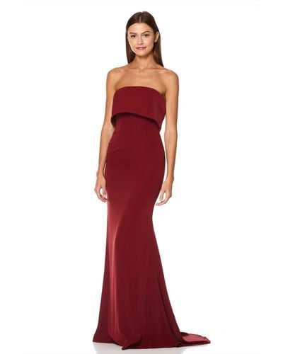 Jarlo Blaze Strapless Maxi Dress With Overlay - Multicolor