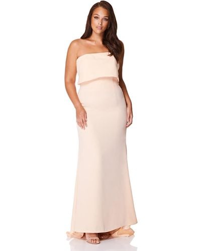 Jarlo Blaze Strapless Maxi Dress With Overlay - Multicolor