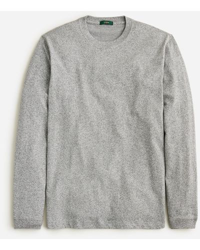 J.Crew Relaxed Long-sleeve Premium-weight Cotton T-shirt - Gray