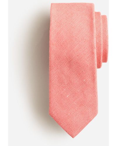 J.Crew Linen-silk Blend Tie - Pink