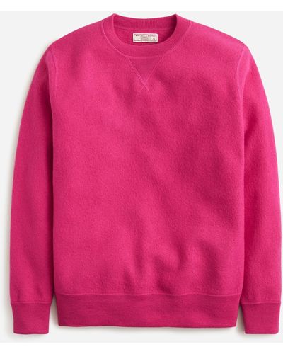 J.Crew Wallace & Barnes Boiled Merino Wool Crewneck Sweatshirt - Pink