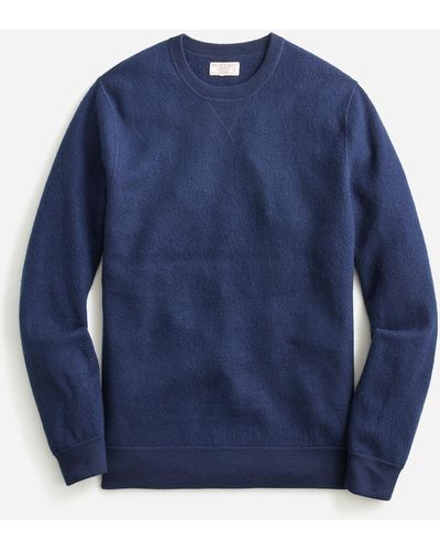 J.Crew Wallace & Barnes Boiled Merino Wool Crewneck Sweatshirt - Blue