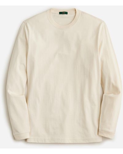 J.Crew Relaxed Long-sleeve Premium-weight Cotton T-shirt - Natural
