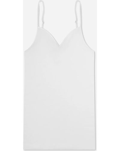 Hanro Cotton Seamless V-neck Camisole - White