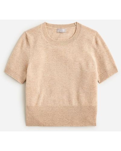 J.Crew Cashmere Shrunken T-Shirt - Natural