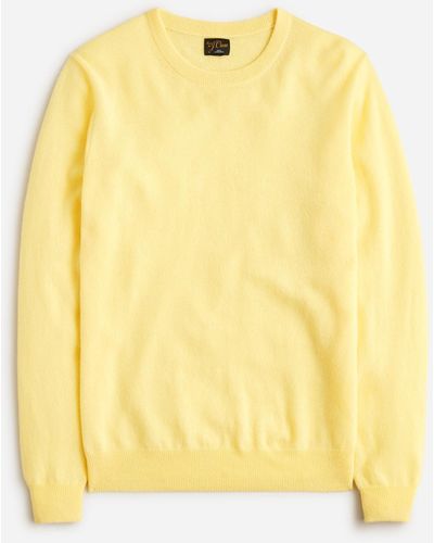 J.Crew Cashmere Jacquard Crewneck Sweater - Yellow