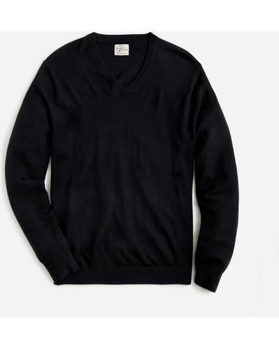 J.Crew Merino Wool V-neck Sweater - Black