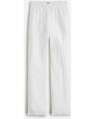 J.Crew Soleil Pant In Striped Linen - White