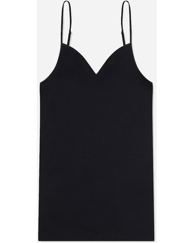 J.Crew Hanro Cotton Seamless V-Neck Camisole - Black